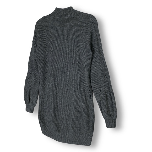 Athleta Lucca Cardigan Sweater Sz XS Cashmere Wool Blend Charcoal Gray Long Open - Picture 10 of 12